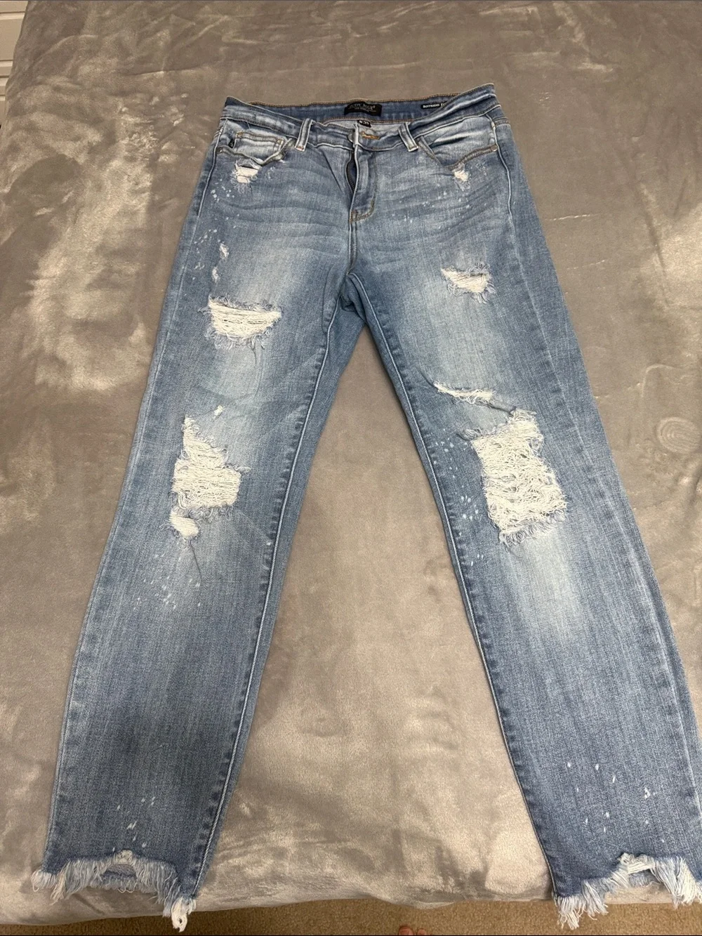 Judy Blue Distressed Medium Blue Boyfriend Jeans style JB82155LT item 72521